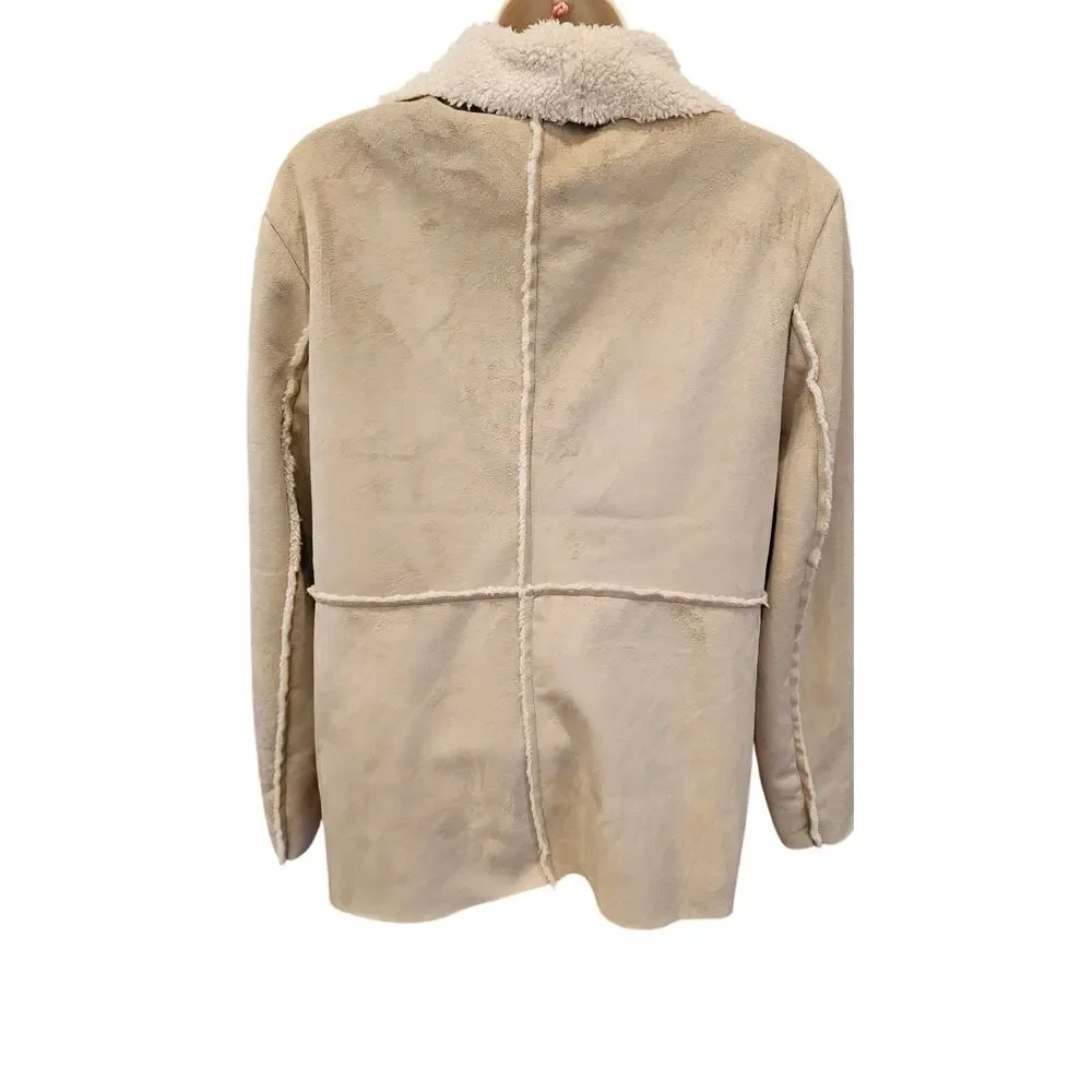 Faux Shearling jacket sherpa lined SOFT EUC warm winter jacket mountain khakis M